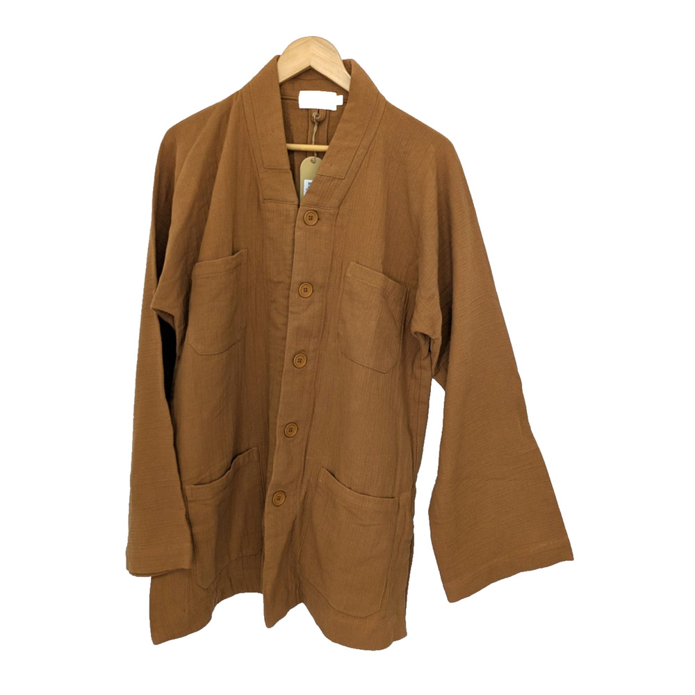 Taoist Monk 2 Piece Winter Pajamas Brown XL Tai Chi Meditation  Suit - Picture 2 of 14